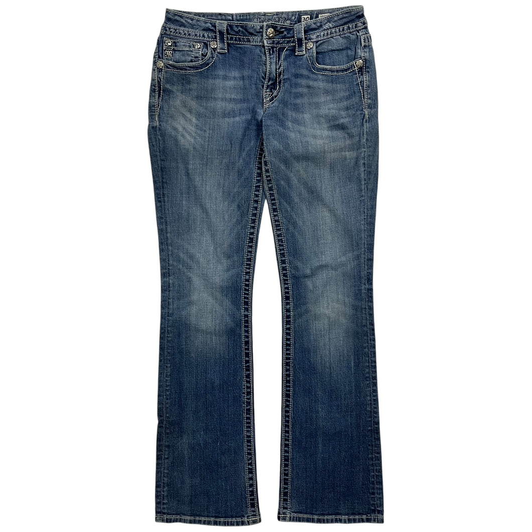 Women's Miss Me Low Rise Flared Denim Jeans - Size M