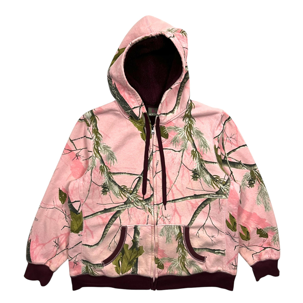 Women's Realtree Camo Fleece Lined Zip Up Hoodie - Size XL