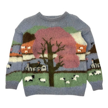 Load image into Gallery viewer, Michelle Stuart Studio Hand Knit Mohair Sheep Scene Sweater - Size L

