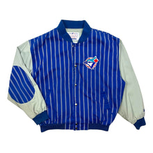 Load image into Gallery viewer, Starter Toronto Blue Jays Pinstripe Baseball Jacket - Size L
