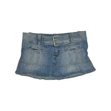 Load image into Gallery viewer, Women&#39;s Bongo Denim Micro Belted Skirt - Size S
