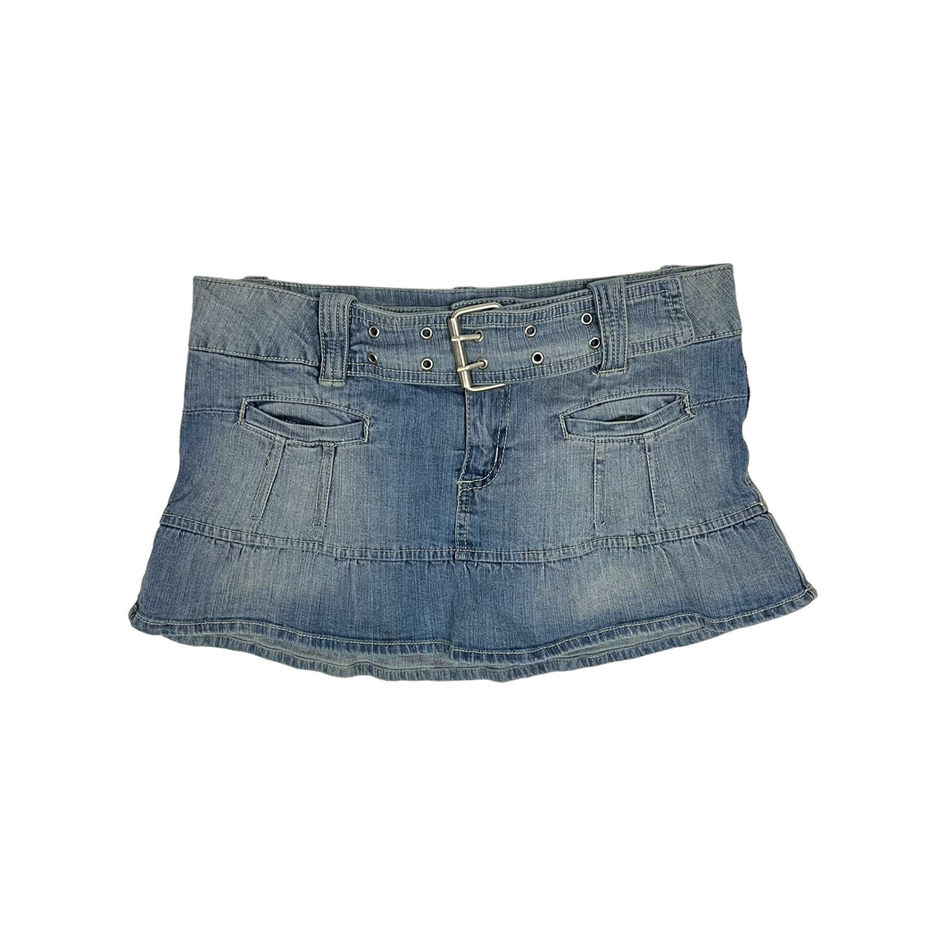 Women's Bongo Denim Micro Belted Skirt - Size S