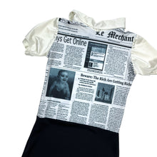Load image into Gallery viewer, Women&#39;s Newsprint Two Tone Dress - Size S
