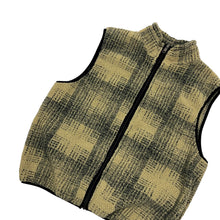 Load image into Gallery viewer, Deep Pile Plaid Fleece Vest - Size L

