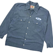 Load image into Gallery viewer, Snafu Chambray Mechanic Raw Hem Work Shirt - Size L/XL
