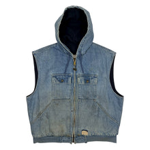 Load image into Gallery viewer, Walls Denim Thermal Lined Hooded Work Vest - Size L
