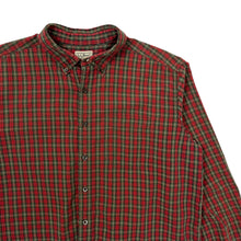 Load image into Gallery viewer, LL Bean Plaid Raw Hem Button Down - Size L/XL
