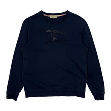 Load image into Gallery viewer, Burberry London Embroidered Logo Crewneck Sweatshirt - Size L

