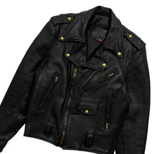 Load image into Gallery viewer, Branded Garments USA Made Leather Biker Jacket - Size M/L
