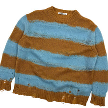 Load image into Gallery viewer, Acne Studios Striped Distressed Mohair Knit Sweater - Size L
