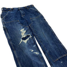 Load image into Gallery viewer, Distressed Carhartt Denim Double Knee Carpenter&#39;s Pants - Size 34&quot;

