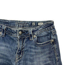 Load image into Gallery viewer, Women&#39;s Miss Me Low Rise Flared Denim Jeans - Size M
