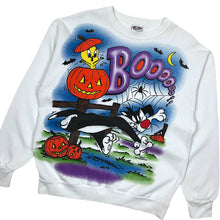 Load image into Gallery viewer, 1998 Tweety &amp; Sylvester Boo Looney Tunes Crewneck Sweatshirt - Size L/XL
