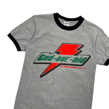 Load image into Gallery viewer, God-Our-Aid Christian Parody Ringer Tee - Size S/M
