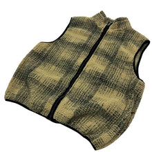 Load image into Gallery viewer, Deep Pile Plaid Fleece Vest - Size L
