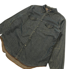 Load image into Gallery viewer, Gap Mud Wash Pearl Snap Western Shirt - Size L
