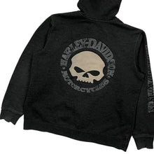 Load image into Gallery viewer, Harley-Davidson Skull Logo Zip Up Hoodie - Size XL
