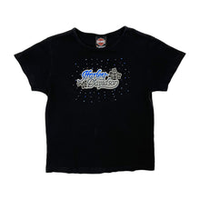 Load image into Gallery viewer, 2004 Women&#39;s Harley-Davidson Rhinestone Flower Tee - SIze M/L
