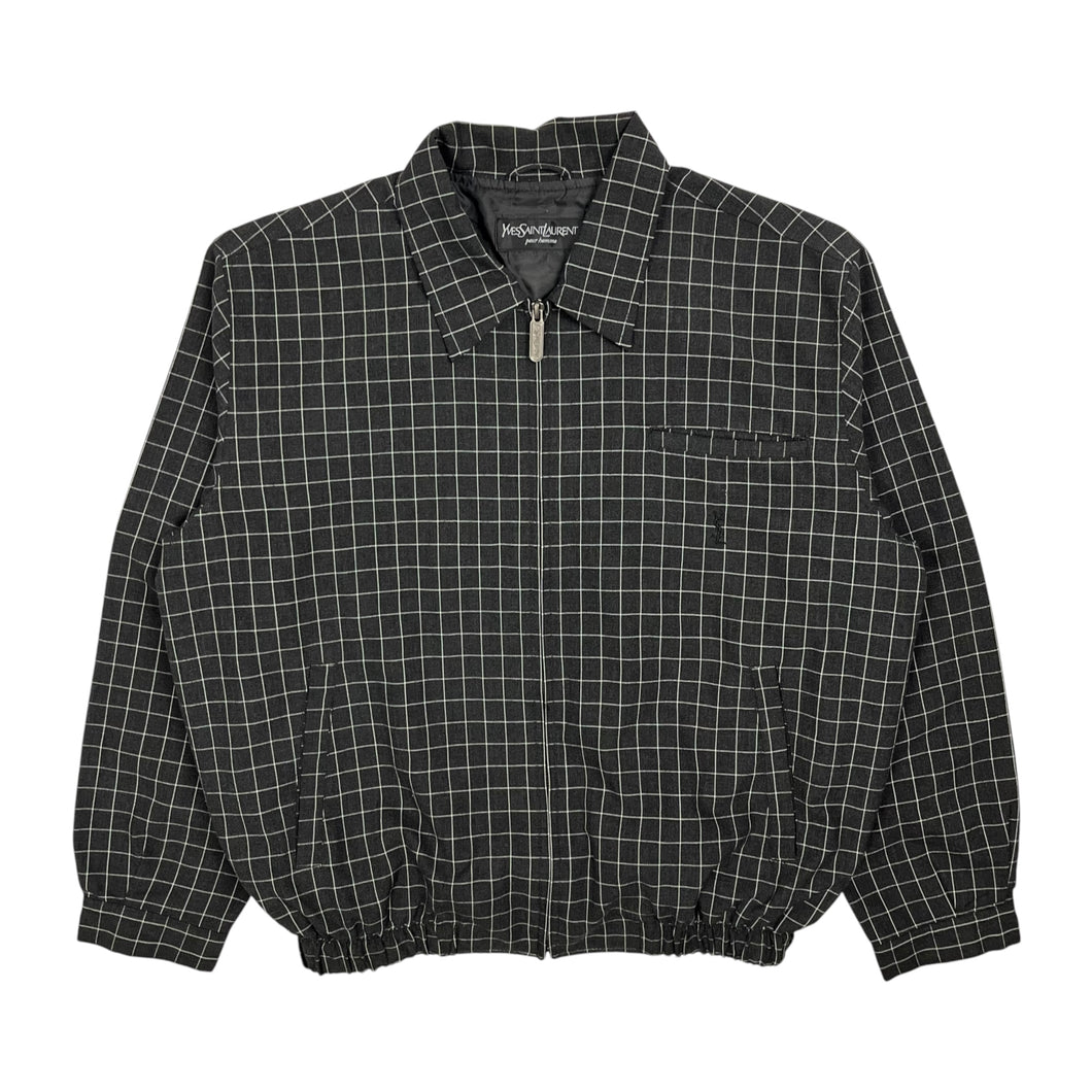 Yves Saint Laurent Pour Homme Geometric Bomber Jacket - Size M/L