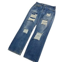 Load image into Gallery viewer, 1996 Levi&#39;s 501 Distressed &amp; Repaired Denim Jeans - Size 31&quot;
