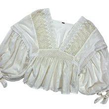 Load image into Gallery viewer, Women&#39;s Free People Crocheted Cropped Peasant Boho Top - OFSA
