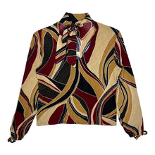 Load image into Gallery viewer, Women&#39;s Sucett Abstract Print Tie Up Blouse - Size M
