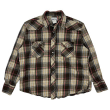 Load image into Gallery viewer, Wrangler Wrancher Pearl Snap Western Button Up Shirt - Size L
