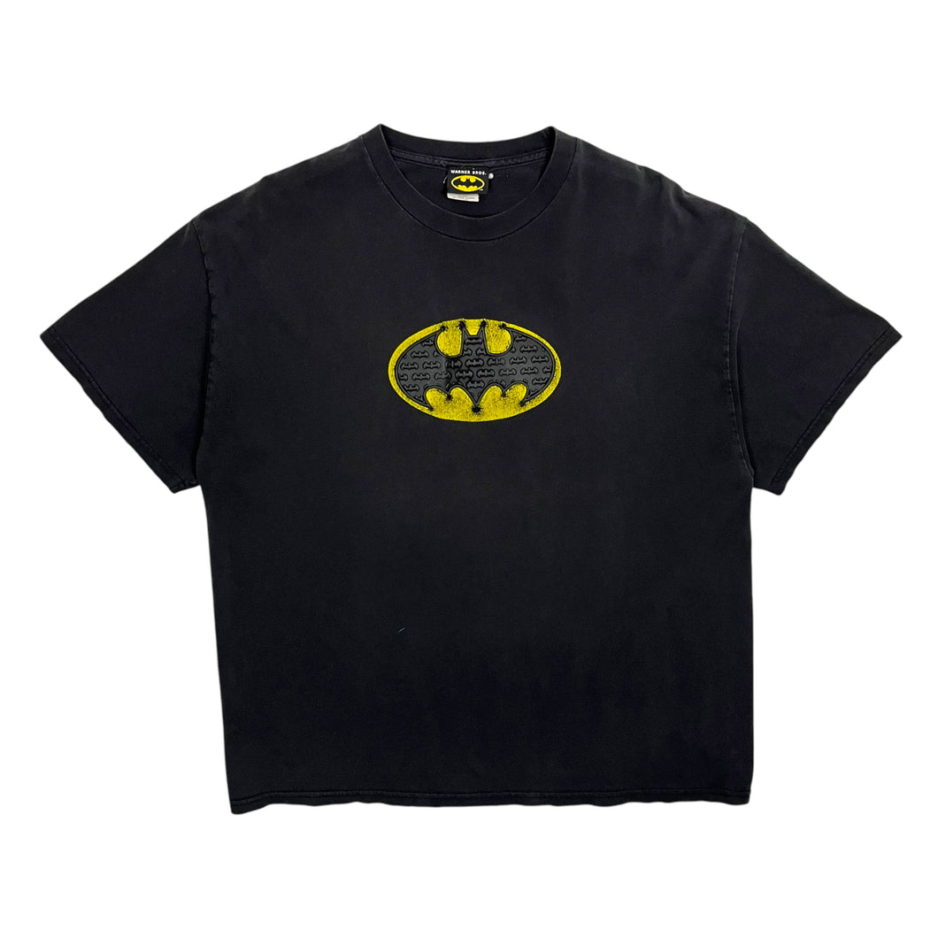 2003 Batman Rubber Logo Tee - Size L/XL