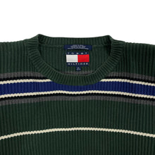 Load image into Gallery viewer, Tommy Hilfiger Striped Heavyweight Cable Knit Sweater - Size L
