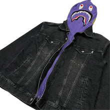 Load image into Gallery viewer, A Bathing Ape Shark Denim Trucker Jacket - Size XL
