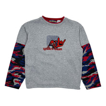 Load image into Gallery viewer, Spiderman Embroidered 3D Camo Sweater -  S/M
