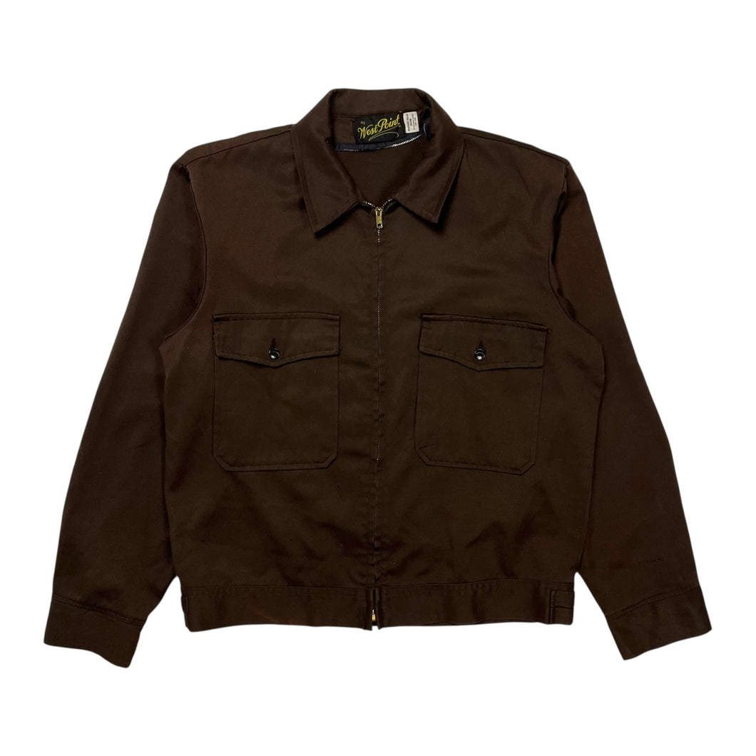 West Point Cropped Zipped Harrington Jacket - Size L