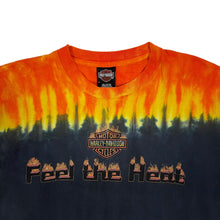 Load image into Gallery viewer, 2002 Harley-Davidson Feel The Heat Flame Tie-Dye Long Sleeve - Size L
