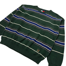 Load image into Gallery viewer, Tommy Hilfiger Striped Heavyweight Cable Knit Sweater - Size L
