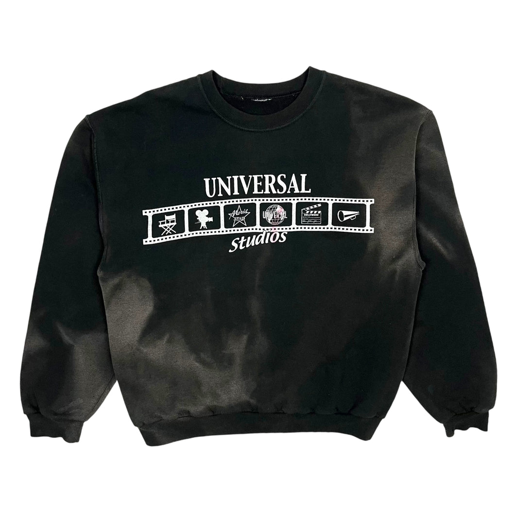 Bleached Out Universal Studios Crewneck Sweatshirt - Size M