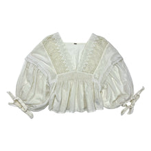 Load image into Gallery viewer, Women&#39;s Free People Crocheted Cropped Peasant Boho Top - OFSA
