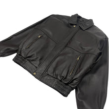 Load image into Gallery viewer, Danier Insulated Leather Bomber Jacket - Size L
