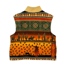 Load image into Gallery viewer, Western Desert Scene Paisley Fleece Vest - Size M/L
