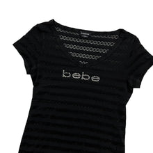 Load image into Gallery viewer, Women&#39;s Bebe Spell Out Rhinestone Top - Size M
