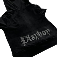 Load image into Gallery viewer, Women&#39;s Playboy Velour Zipped Hoodie - Size S
