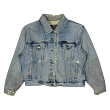Load image into Gallery viewer, Distressed Harley-Davidson Denim Biker Jacket - Size S/M
