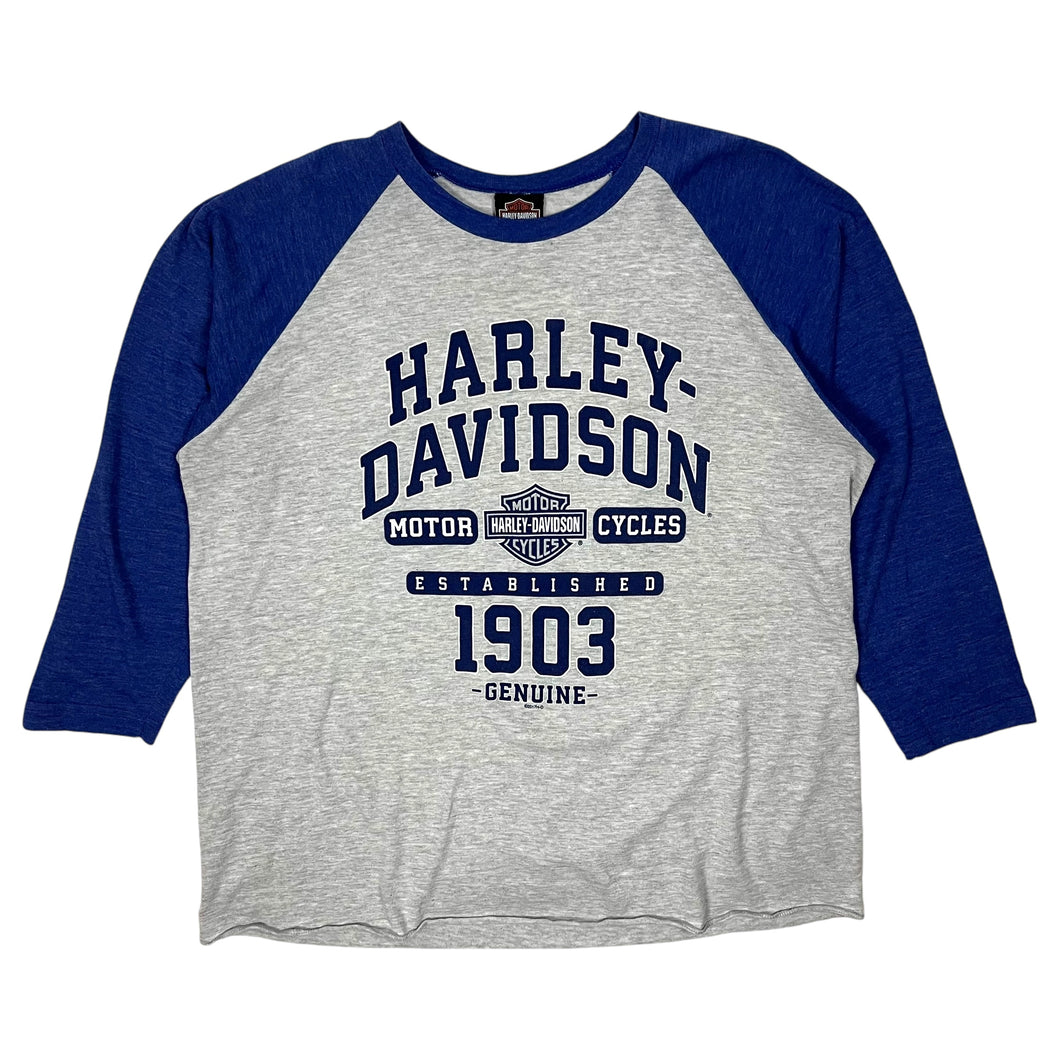 Harley-Davidson 3/4 Sleeve Raglan - Size XL