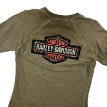 Load image into Gallery viewer, Women&#39;s Harley-Davidson Faux Distressed Studded Crewneck Sweatshirt - Size L
