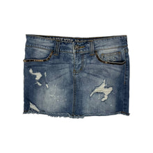 Load image into Gallery viewer, Women&#39;s Harley-Davidson Distressed Denim Mini Skirt - Size S
