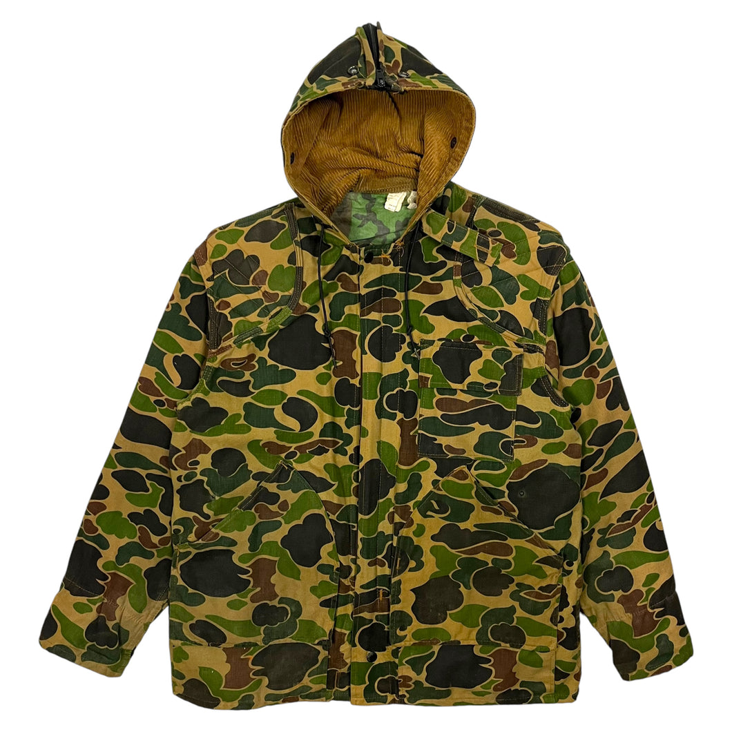 Duck Camo Hooded Hunting Jacket - Size M/L