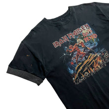 Load image into Gallery viewer, Iron Maiden Run To The Hills Ringer Sleeve Tee - Size L/XL
