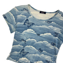 Load image into Gallery viewer, Women&#39;s Butterfly Cloud Baby Tee - Size S/M
