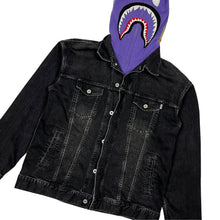 Load image into Gallery viewer, A Bathing Ape Shark Denim Trucker Jacket - Size XL

