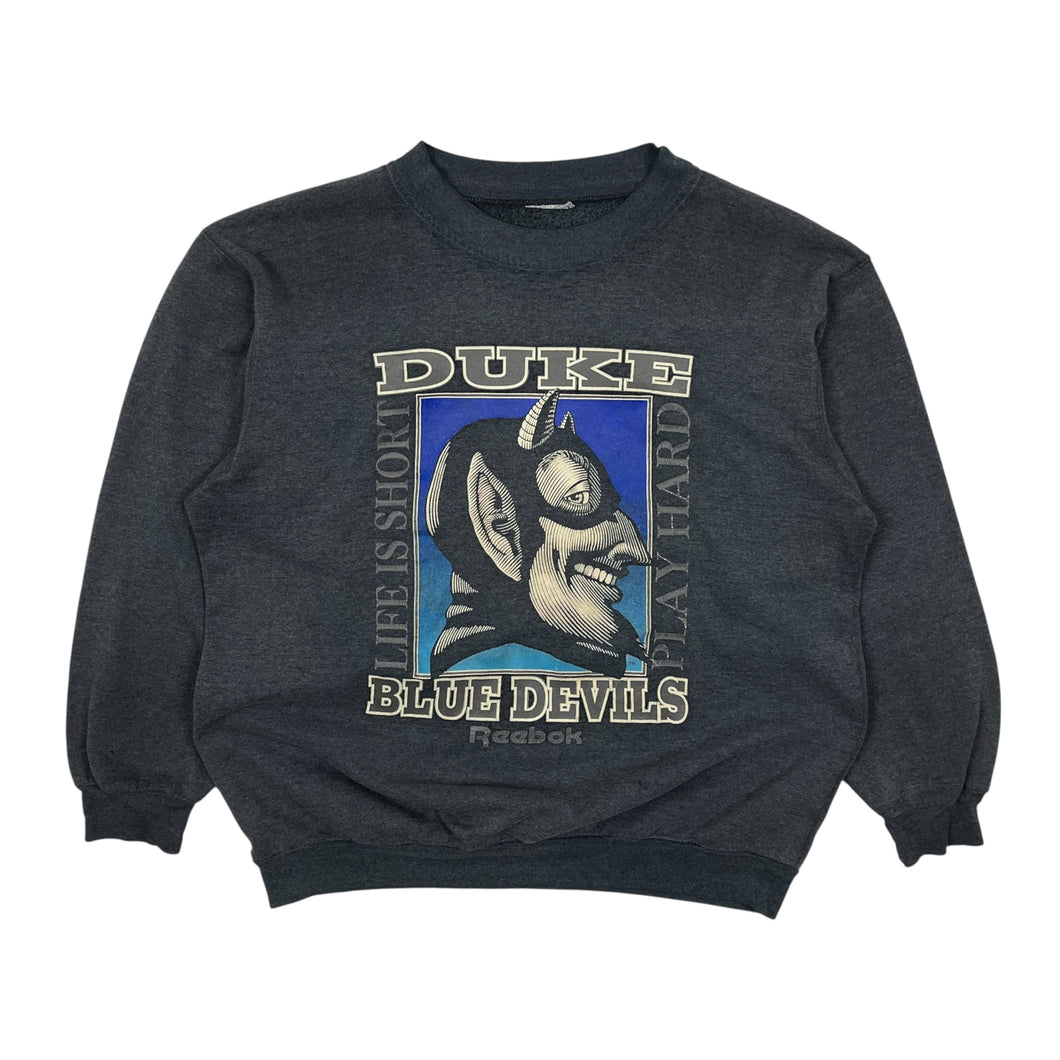 Duke Blue Devils Reebok Crewneck Sweatshirt - Size L