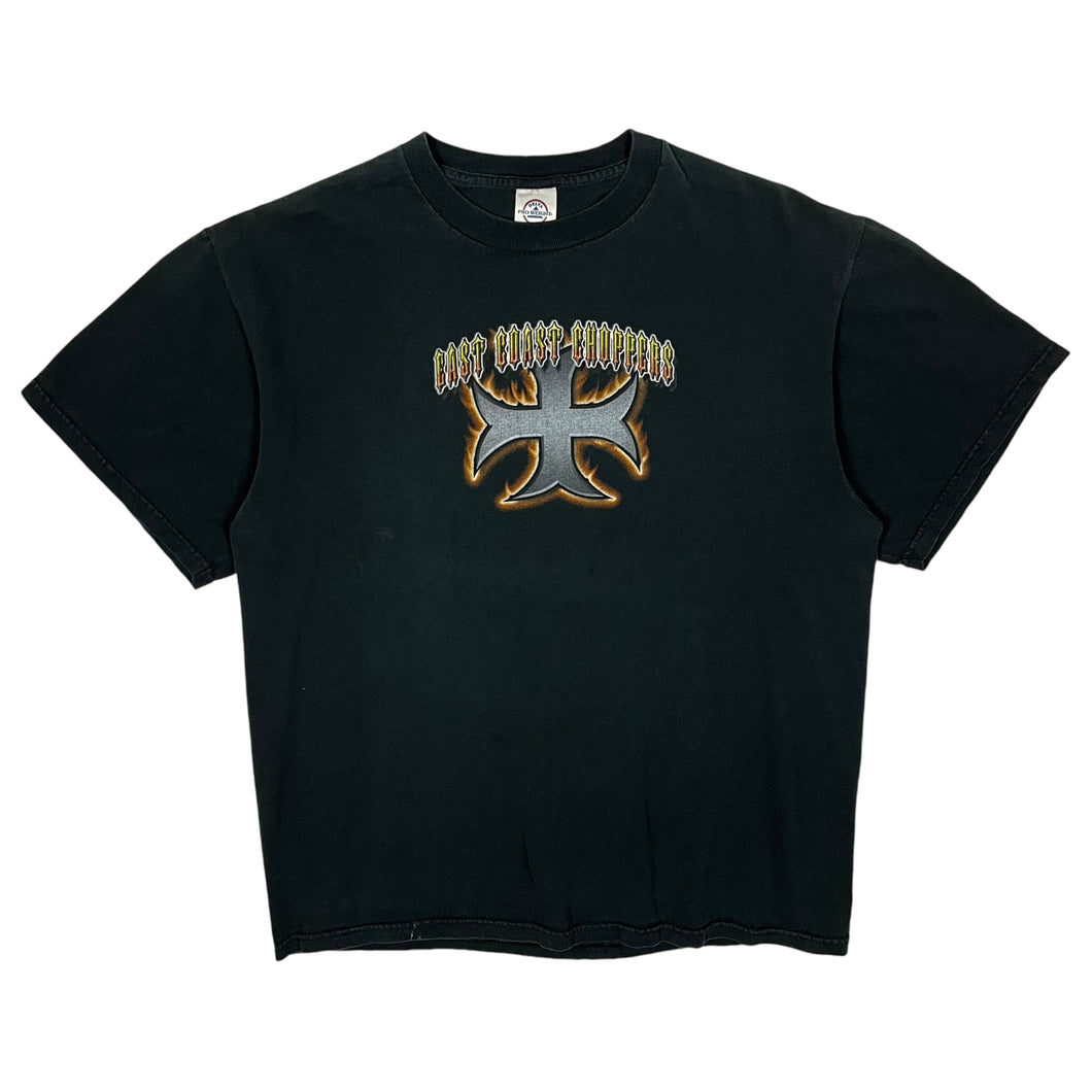 East Coast Chopper Skeleton Biker Tee - Size L/XL